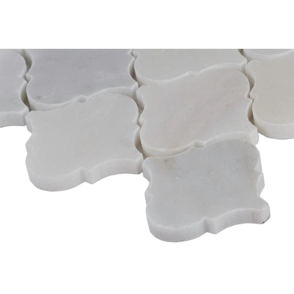 MSI Greecian White Arabesque 12 In. X 12 In. X 10 Mm Polished Marble Mosaic Floor And Wall Tile (10 Sq. Ft./case) 5 MSI Greecian White Arabesque 12 In. X 12 In. X 10 Mm Polished Marble Mosaic Floor And Wall Tile (10 Sq. Ft./case) - Image 5
