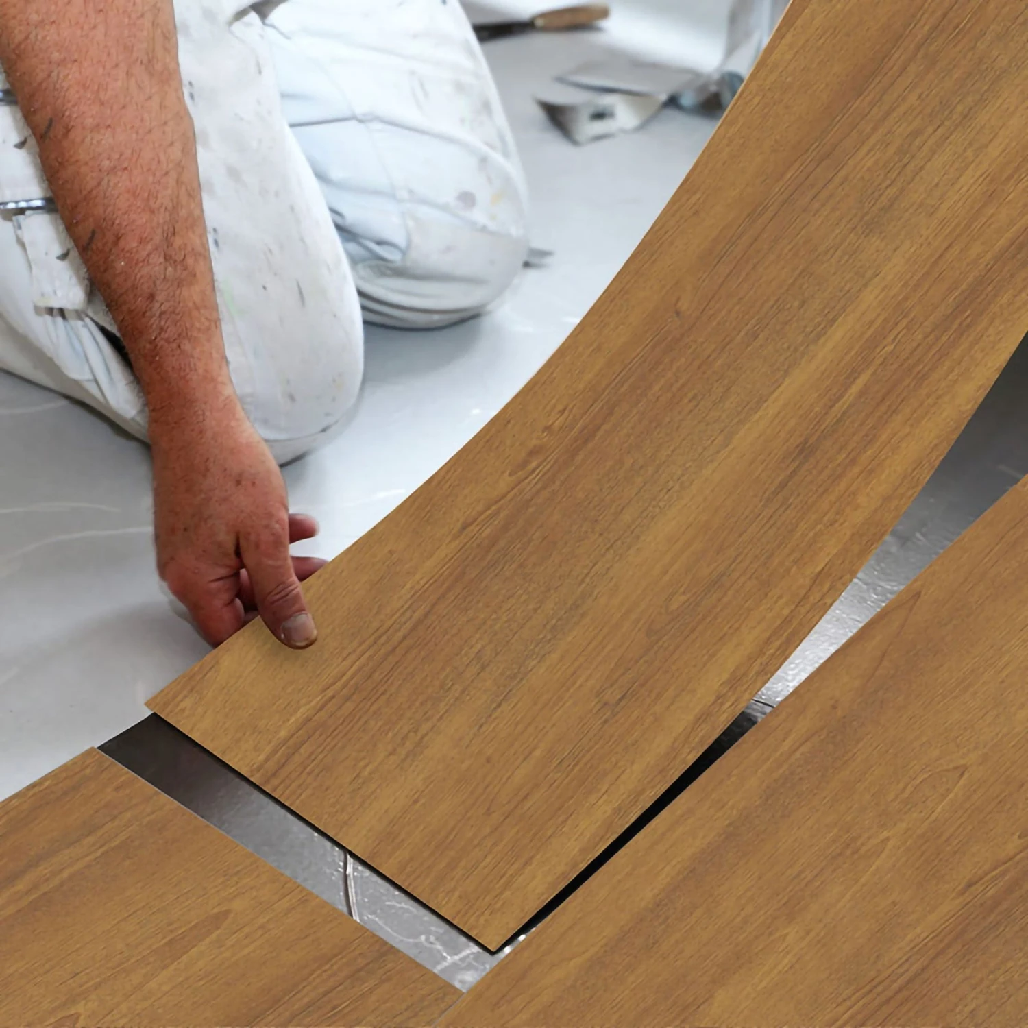 Self Adhesive Vinyl Floor Tiles Waterproof Stain Resistant Wall Tile , 118''x7.87" 2 Self Adhesive Vinyl Floor Tiles Waterproof Stain Resistant Wall Tile , 118''x7.87" - Image 2