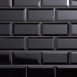 Merola Tile Crown Heights Beveled 3 In. X 6 In. Matte Black Ceramic Wall Tile (6.03 Sq. Ft. /Case) -Flooring Store cc085c0a05e224b246c3c92b990b8cae 1800x1800