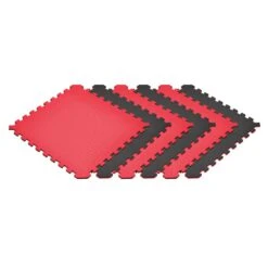 Norsk Red/Black 24 In. X 24 In. EVA Foam Truly Reversible Interlocking Tile (54-Tile)