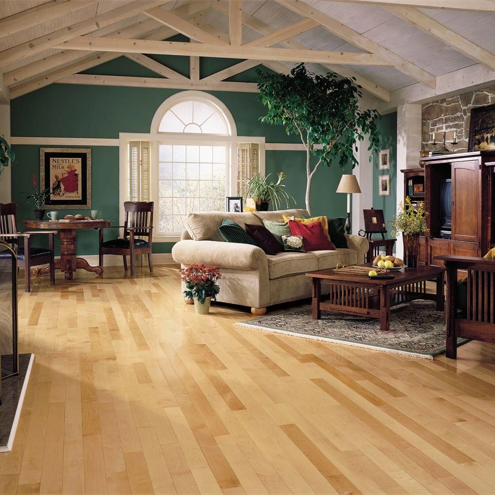 Bruce Natural Maple 3/4 In. Thick X 2-1/4 In. Wide X Varying Length Solid Hardwood Flooring (20 Sq. Ft. / Case) 2 Bruce Natural Maple 3/4 In. Thick X 2-1/4 In. Wide X Varying Length Solid Hardwood Flooring (20 Sq. Ft. / Case) - Image 2