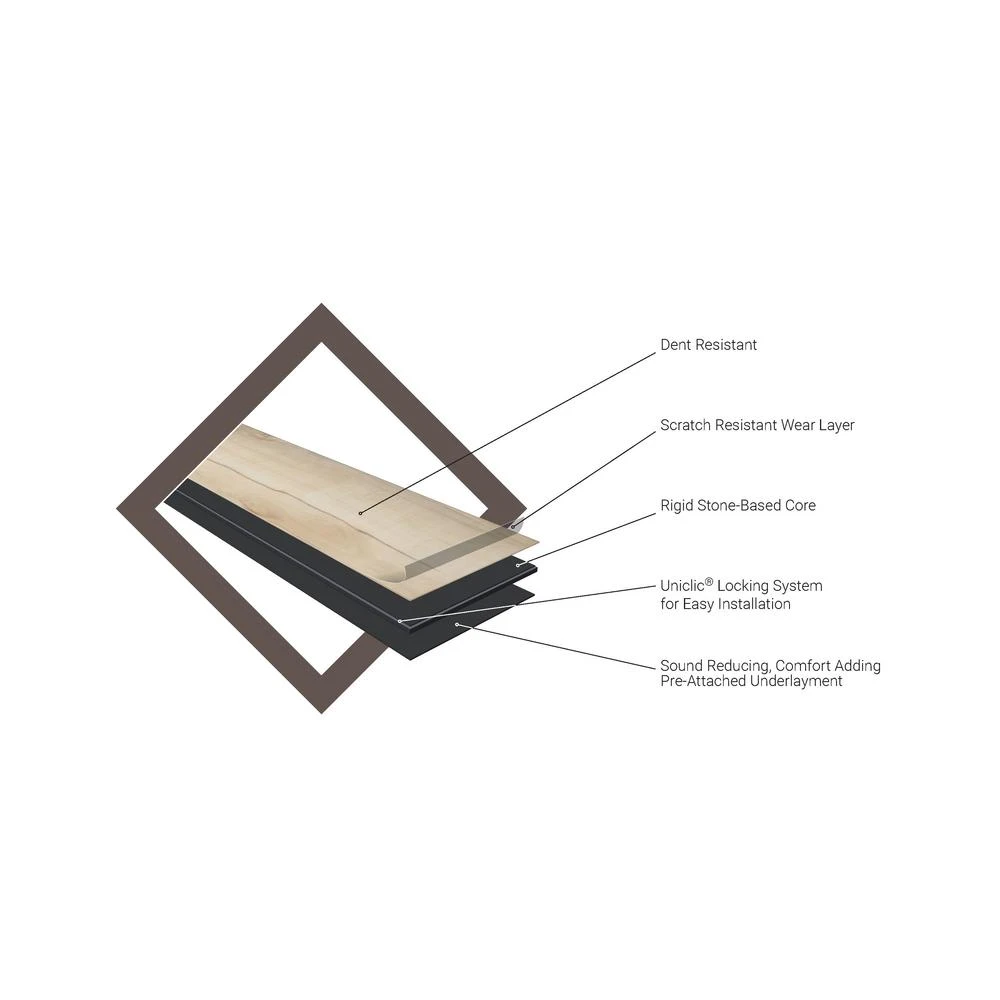 Home Decorators Collection Frosty Shadow 18 In. X 18 In. Luxury Vinyl Tile Flooring (22.76 Sq. Ft./case) 6 Home Decorators Collection Frosty Shadow 18 In. X 18 In. Luxury Vinyl Tile Flooring (22.76 Sq. Ft./case) - Image 6