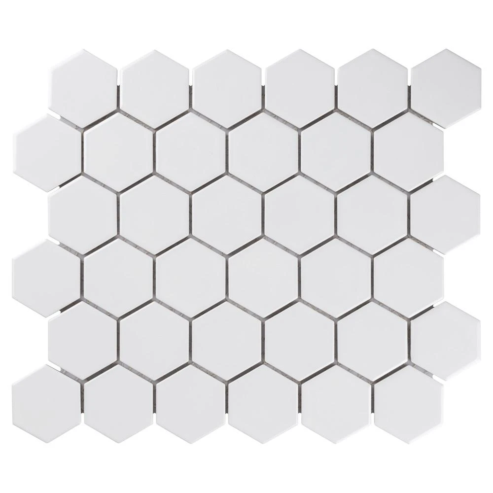 Merola Tile Metro Hex 2 In. Glossy Black 11-1/8"x12-5/8" X 7 Mm Porcelain Mosaic Tile (9.64 Sq. Ft. / Case) 14 Merola Tile Metro Hex 2 In. Glossy Black 11-1/8"x12-5/8" X 7 Mm Porcelain Mosaic Tile (9.64 Sq. Ft. / Case) - Image 14
