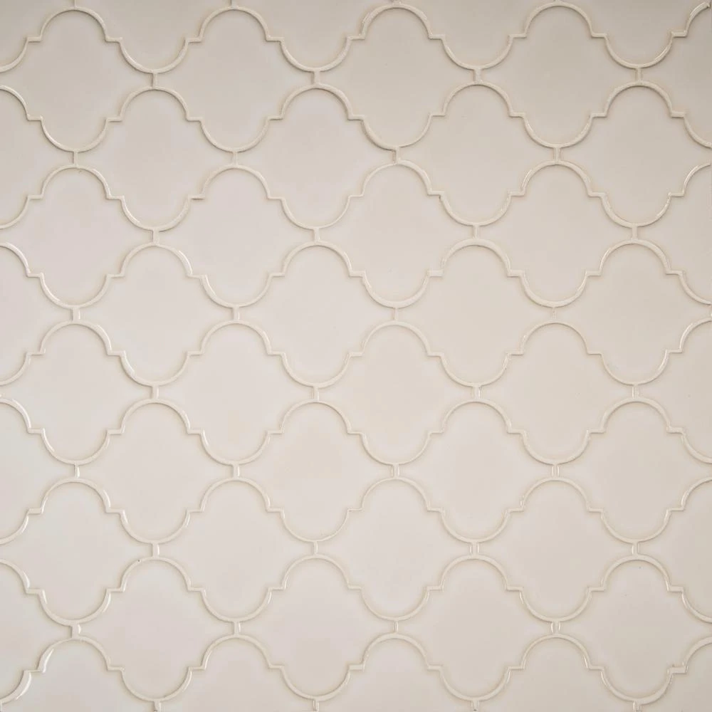 MSI Dove Gray Arabesque 10-1/2 In. X 15-1/2 In. X 8 Mm Glossy Ceramic Mesh-Mounted Mosaic Wall Tile (11.7 Sq. Ft. / Case) 11 MSI Dove Gray Arabesque 10-1/2 In. X 15-1/2 In. X 8 Mm Glossy Ceramic Mesh-Mounted Mosaic Wall Tile (11.7 Sq. Ft. / Case) - Image 11