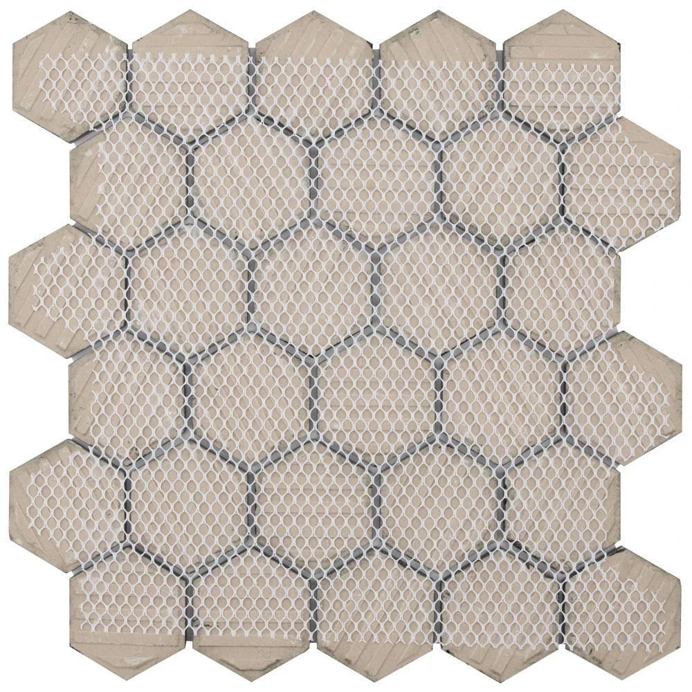 Merola Tile Metro Hex 2 In. Glossy Black 11-1/8"x12-5/8" X 7 Mm Porcelain Mosaic Tile (9.64 Sq. Ft. / Case) 11 Merola Tile Metro Hex 2 In. Glossy Black 11-1/8"x12-5/8" X 7 Mm Porcelain Mosaic Tile (9.64 Sq. Ft. / Case) - Image 11