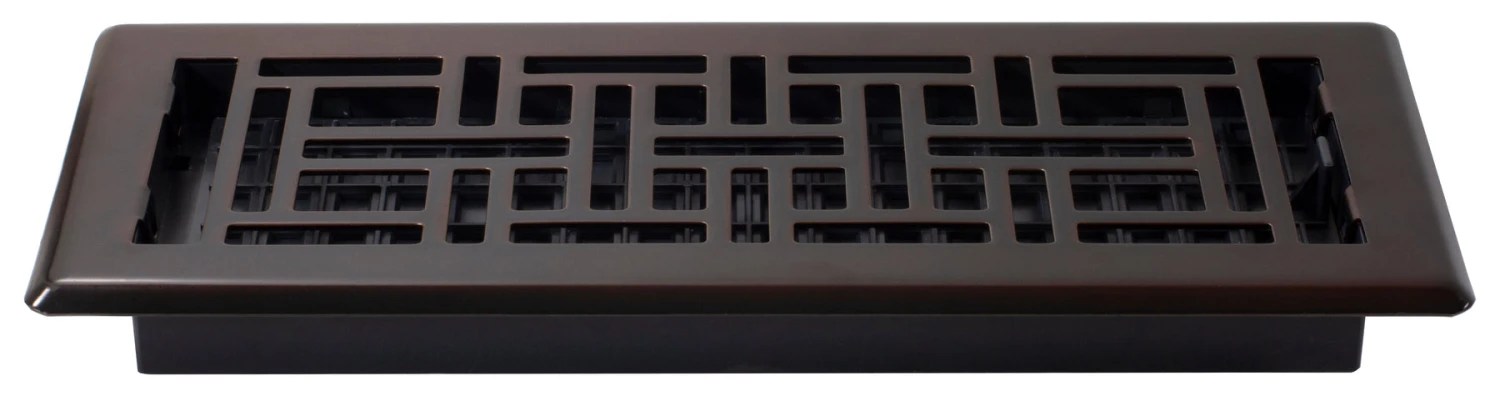 Decor Grates 4" X 12" Steel Plated Rubbed Bronze Finish Oriental Design Floor Register 5 Decor Grates 4" X 12" Steel Plated Rubbed Bronze Finish Oriental Design Floor Register - Image 5