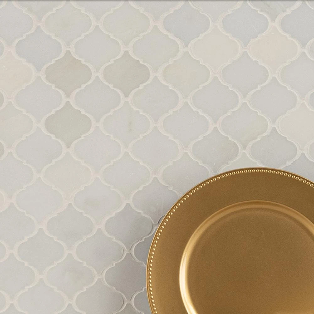 MSI Greecian White Arabesque 12 In. X 12 In. X 10 Mm Polished Marble Mosaic Floor And Wall Tile (10 Sq. Ft./case) 10 MSI Greecian White Arabesque 12 In. X 12 In. X 10 Mm Polished Marble Mosaic Floor And Wall Tile (10 Sq. Ft./case) - Image 10