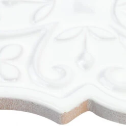 Bond Tile Roma Florid White 6.25 In. X 7.25 In. Ceramic Arabesque Wall Tile (30 Pieces 4.84 Sq. Ft. / Box) -Flooring Store f9310e1c 1a84 48ad 9ae7 9447d55e40ca.9fca5e4c8194e2fb5531b1df604ec7de 1800x1800