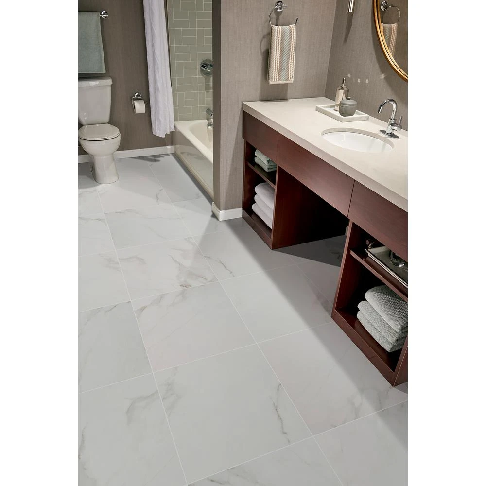 MSI Carrara 24 In. X 24 In. Polished Porcelain Floor And Wall Tile (28 Cases / 448 Sq. Ft. / Pallet) 2 MSI Carrara 24 In. X 24 In. Polished Porcelain Floor And Wall Tile (28 Cases / 448 Sq. Ft. / Pallet) - Image 2
