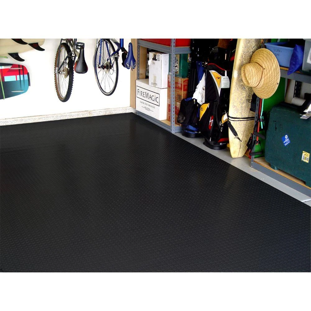 Diamond Deck 7.5 Ft. X 1 Ft. Black Textured PVC Flooring 2 Diamond Deck 7.5 Ft. X 1 Ft. Black Textured PVC Flooring - Image 2